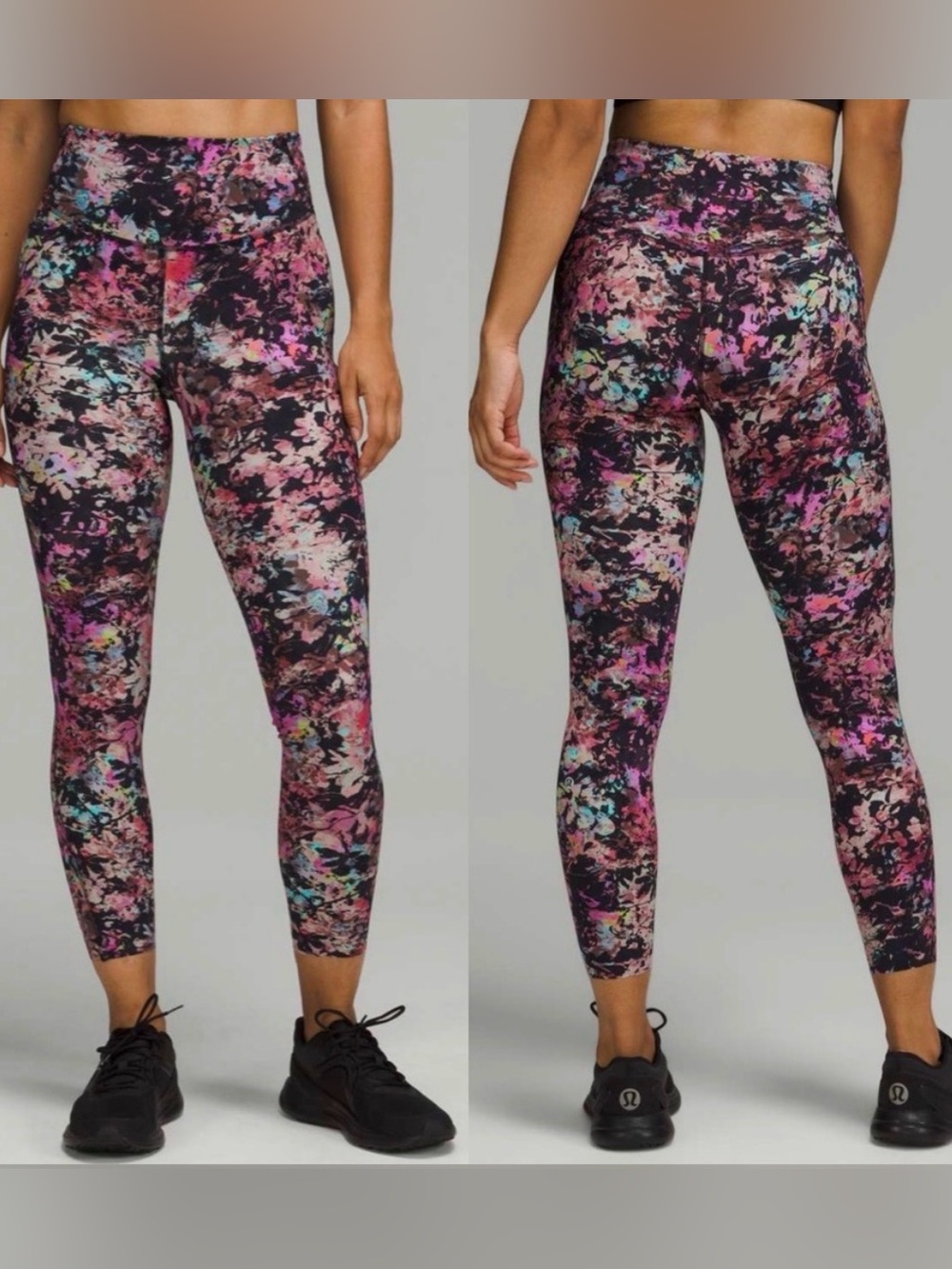 Lululemon Base Pace High-Rise Tight 25" Stencil Blossom Red Multi size 6
